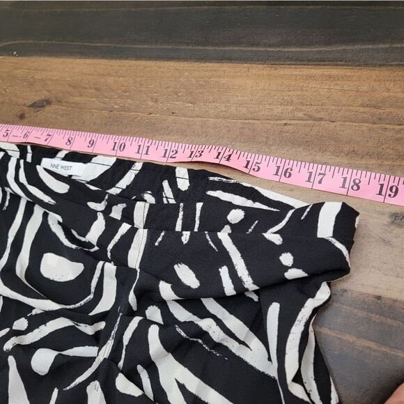 Nine West Side Ruched Midi Skirt Zebra Print Side Zipper Pencil Unlined Size XL - Picture 6 of 7